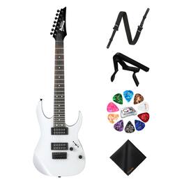 Ibanez - GRG7221WH 7-String Solid-Body Electric Guitar, Right Handed Bundle - White