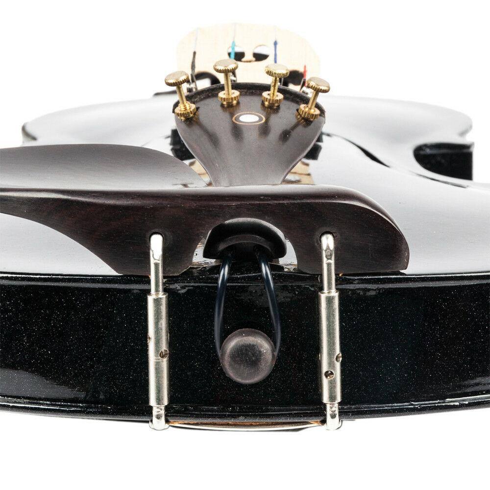 Angle. Winado - Acoustic Electric Violin, 4/4 Violin with EQ preamp and Ebony Accessories, Full-size Violin with AUX Cable.