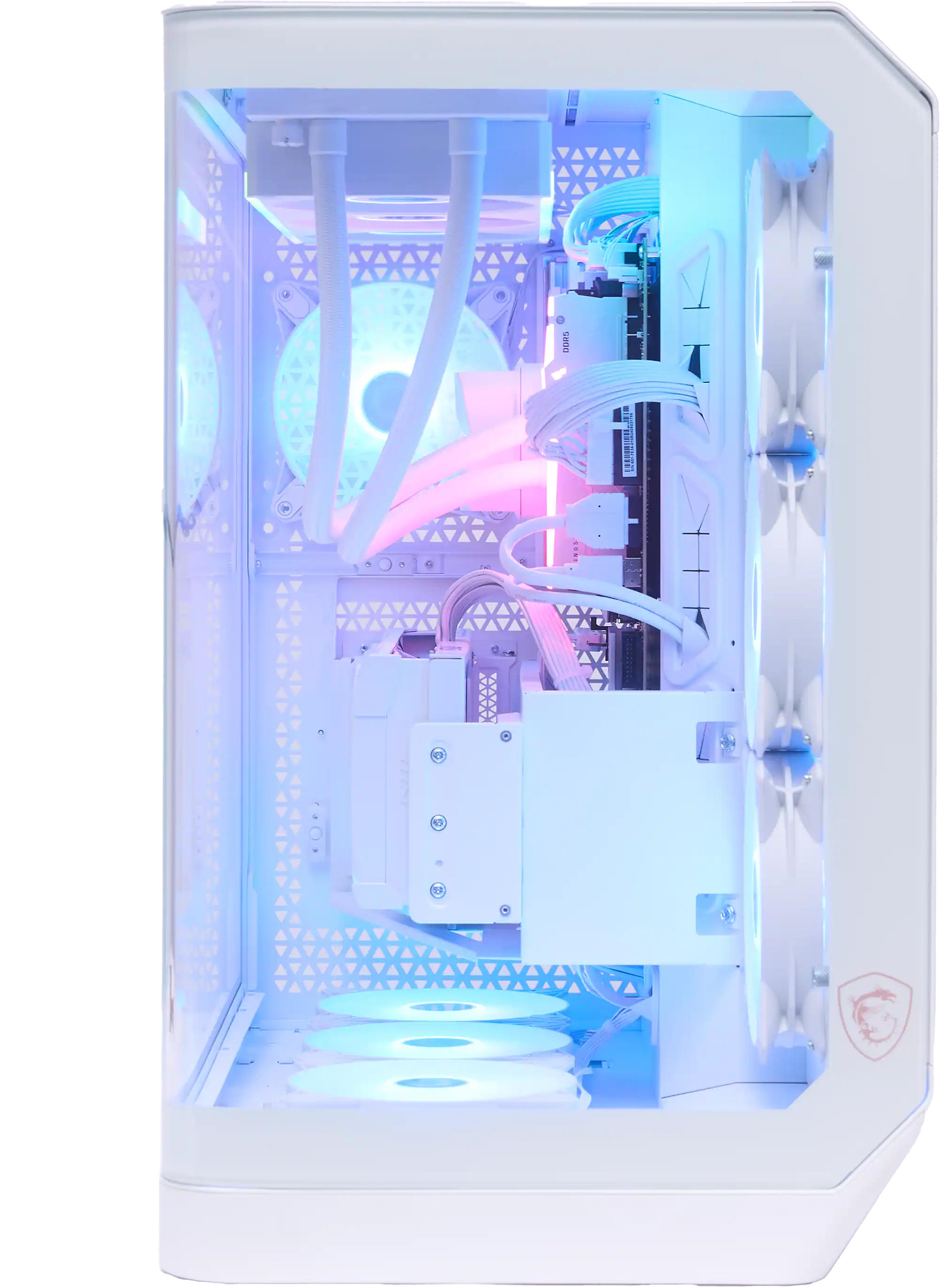 Alt View 1. MSI - Vision ZS Gaming Desktop -R9-9950X3D - 32GB Memory - NVIDIA GeForce RTX 5080 - 2TB SSD - White.