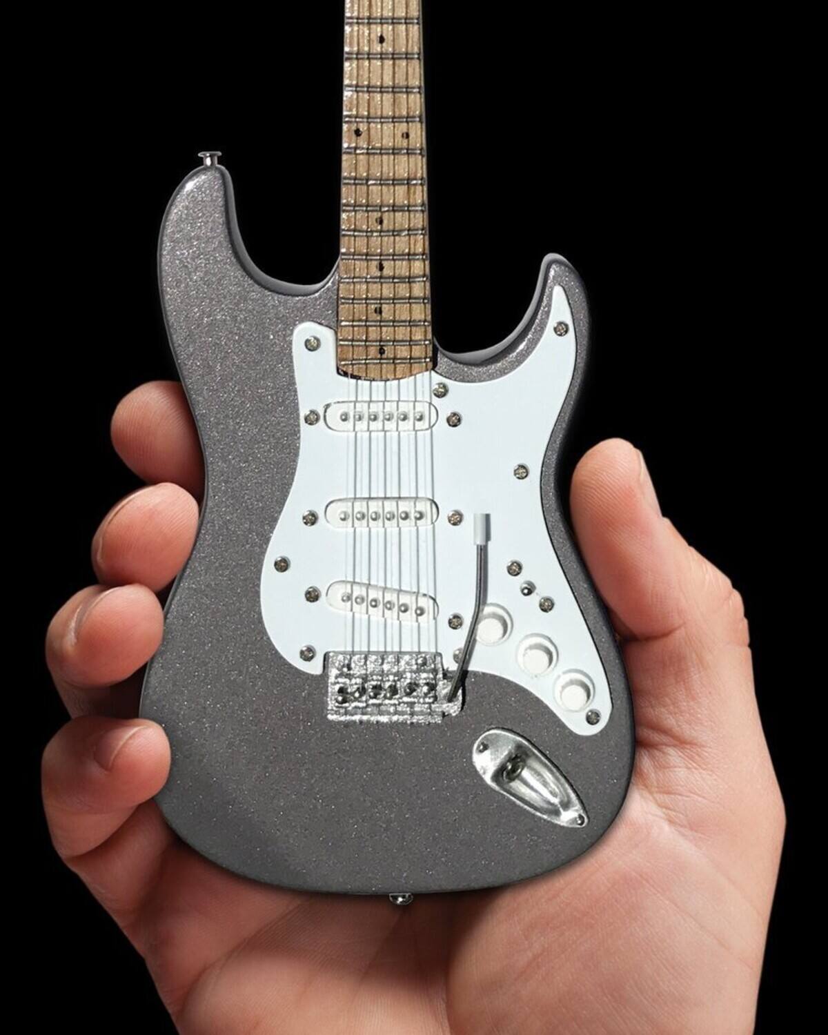 Alt View 3. Axe Heaven - Eric Clapton - Axe Heaven Metallic Pewter Finish Fender Stratocaster Mini Guitar Replica Collectible - Collectibles - Multicolor.