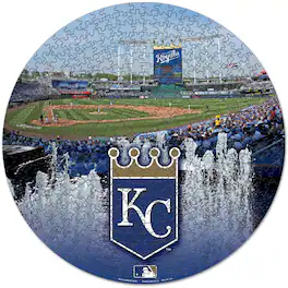 WinCraft - Kansas City Royals Round 500-Piece Puzzle - Multicolor