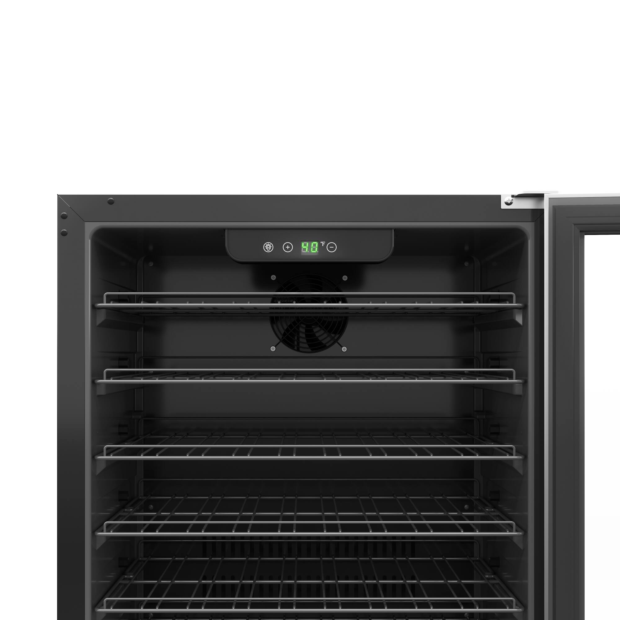 Alt View 5. Koolmore - 23.4 in. Stainless Steel, Glass-Door Built-In Refrigerator and Beverage Cooler, 5 Cu. ft. KM-BIR5C-GD. - Black and Stainless-Steel.