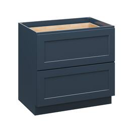 Boyel Living - 36 Inch 2 Drawer Base Cabinet with Soft Close Drawers and Solid Wood Frame - Cyber Grey