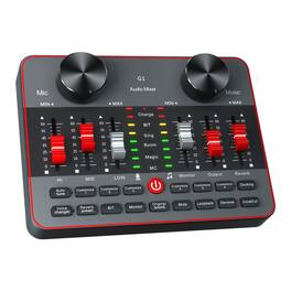 Cedar Assembly - G9 Podcast Microphone Bundle With Live Sound Card Audio Mixer Equipment Board 3 Condenser For Pc phone Streami - G1-Audio mixer