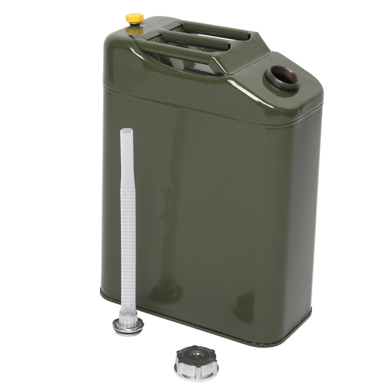 Front. Winado - 5 Gallon Jerry Can 20L Gas Fuel Can Large Capacity Fuel Gasoline Backup Steel Tank with Spout - Army Green.