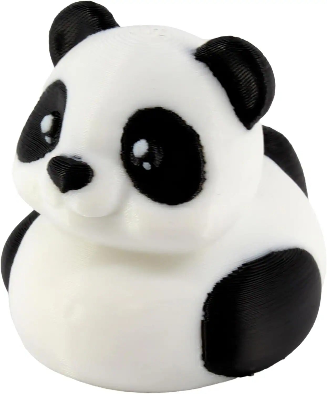 Front. JuzToys - Panda Duck Figurine, 4x4 Ducking, Fun Car Dashboard Accessory, Unique Duck Figure Gifts, Ducks for Cars by PowerTRC - White|Black.