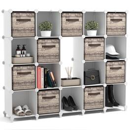 Sorbus - 18 Cube Storage Organizer –Waterproof Cubby Shelf - Closet, Toys, Books, Shoes, Décor –Bedroom, Living Room, Kids - White