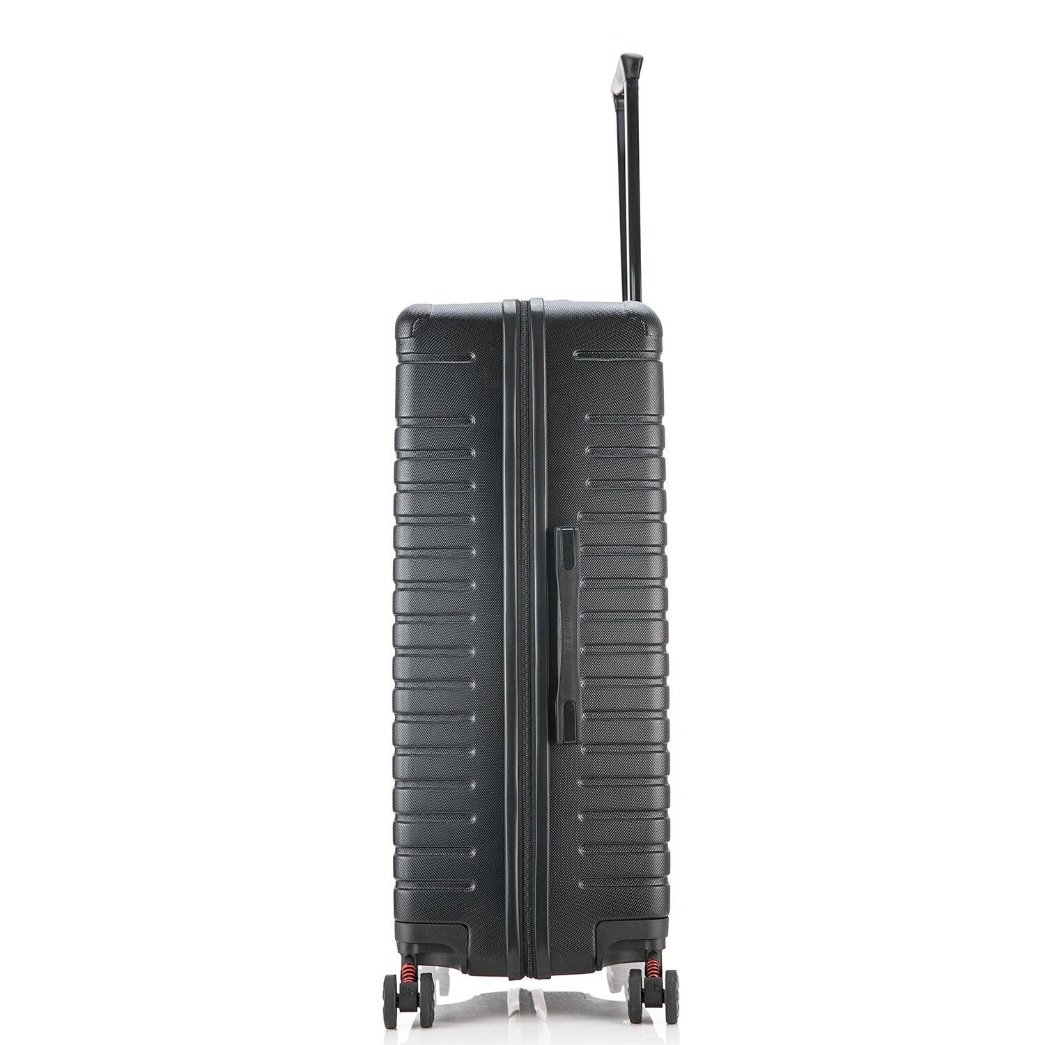 Alt View 2. InUSA - Deep lightweight hardside spinner 3 Piece Luggage Set  20"/24"/28" - BLACK.