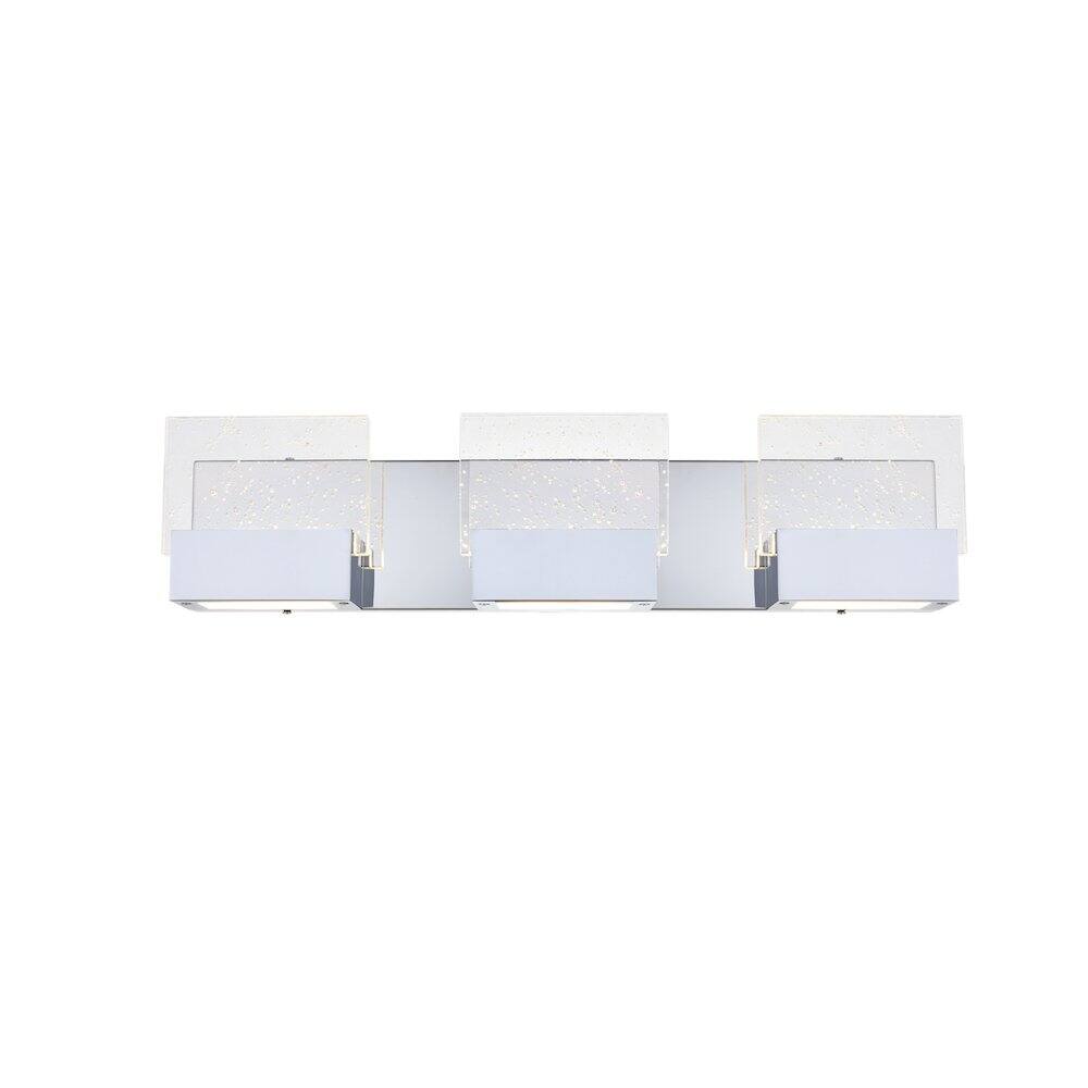 Alt View 9. Elegant Lighting - Pollux 3 Light Chrome Led Wall Sconce - Chrome.