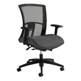 Global - Vion Mesh Mid-Back Weight Sensing Synchro - Tilter Task Chair, (6322-8-UR20) - Granite Rock
