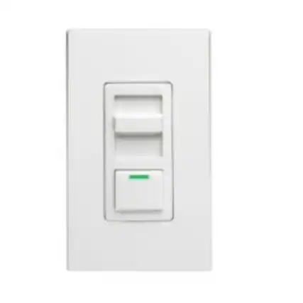 Front. Leviton - Leviton White 450 W Slide Dimmer Slide Switch 1 pk - White.