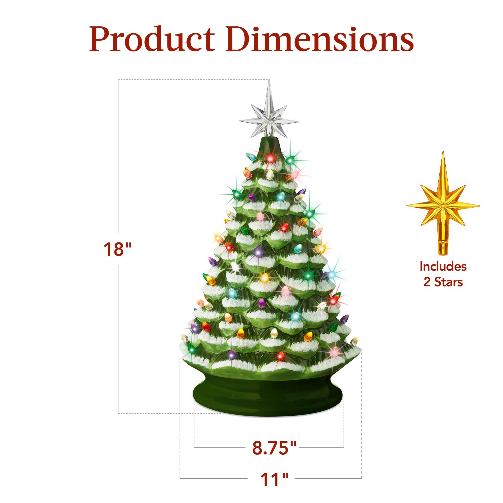 Product Dimensions

18"  
8.75"  
11"

Includes 2 Stars