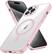 Front. Entronix - Entronix Magnetic Case for iPhone 15 Pro Max - Clear Matte Finish with Enhanced Protection - Pink.