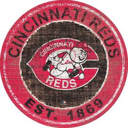 Fan Creations - Cincinnati Reds 24'' Round Heritage Logo Sign - Multicolor