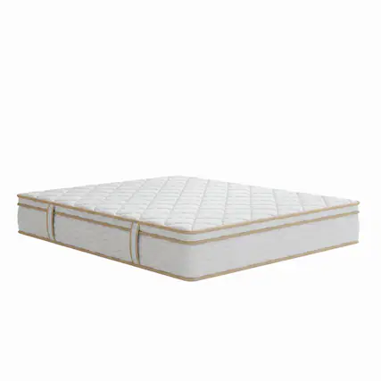 Front. GOODSILO - Queen Size Euro Top Hybrid Pocket Coil and Cooling Gel Memory Foam Mattress for Pressure Relief and Motion Isolation - White.