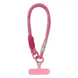 Unique Bargains - Universal Phone Wrist Lanyard Hand Strap Anti Theft Strap with Pads - Rose Red