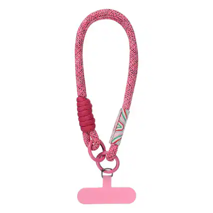 Front. Unique Bargains - Universal Phone Wrist Lanyard Hand Strap Anti Theft Strap with Pads - Rose Red.