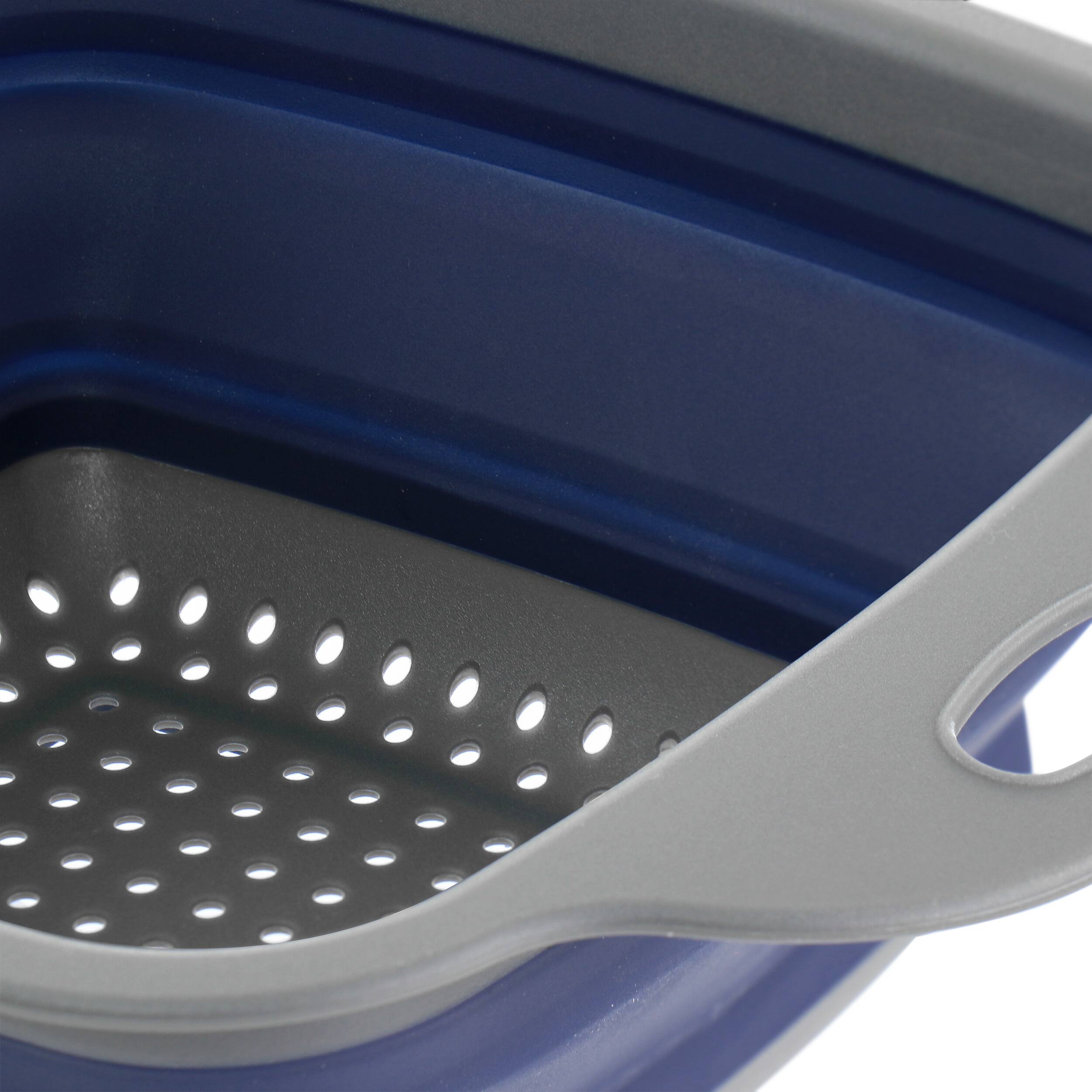 Alt View 5. Oster - Oster Bluemarine Collapsible Square Plastic Colander in Blue.