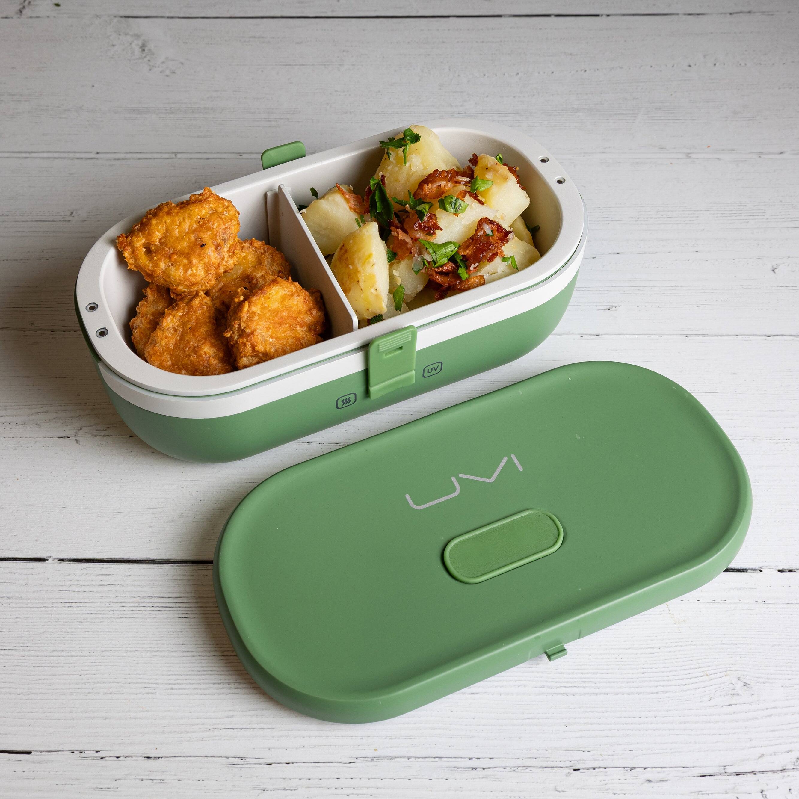 Alt View 8. UVI - UVI Plus Lunchbox – Portable Self-Heating Lunch Box with UV Sanitizer & USB-C Charging - Green Pea.