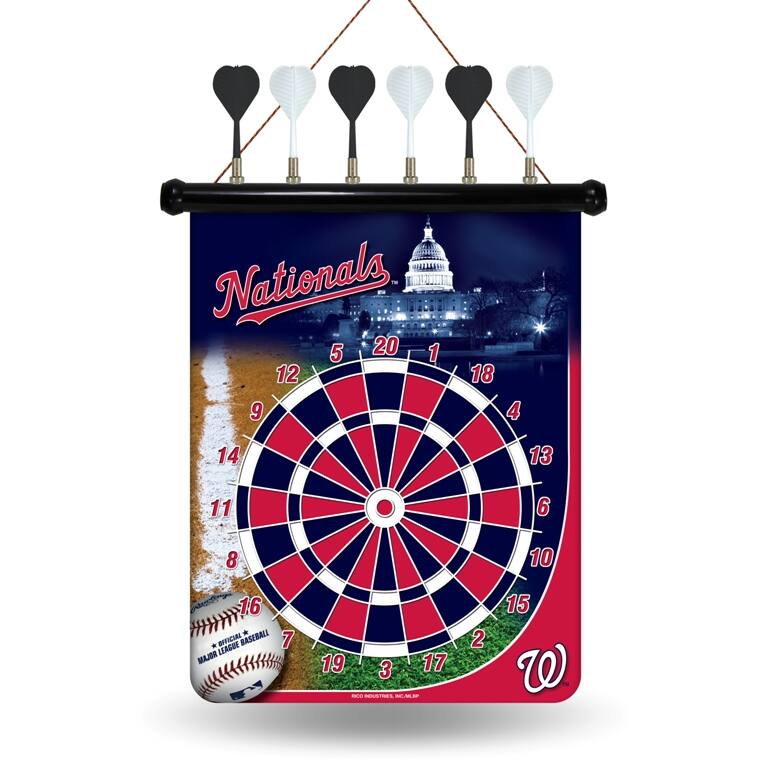 Rico Industries - Washington MLB Baseball Nationals Magnetic Dart Board - Multi