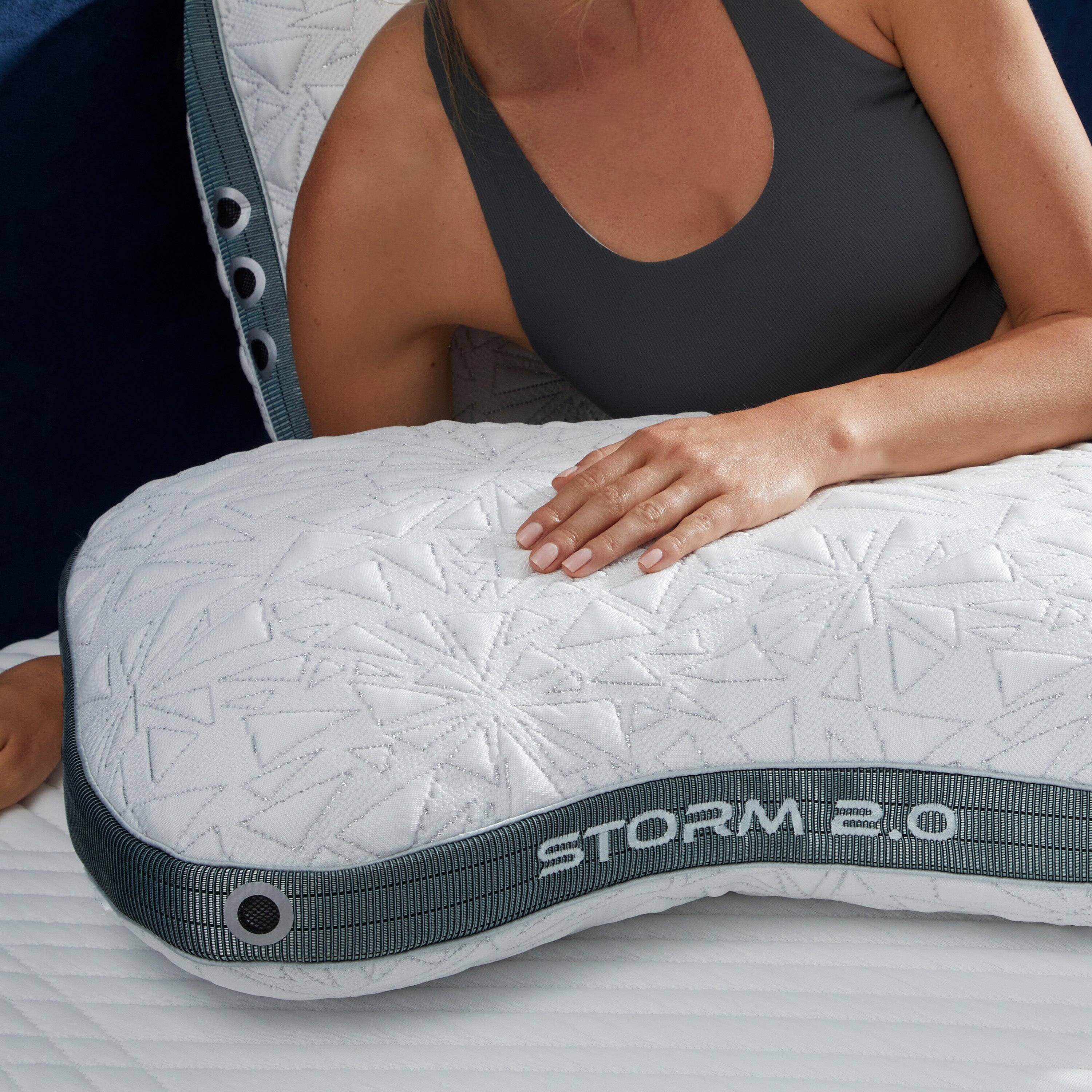 Alt View 8. Bedgear - Storm Cuddle Curve Performance® Pillow - White, Standard, 0.0 Loft - White.