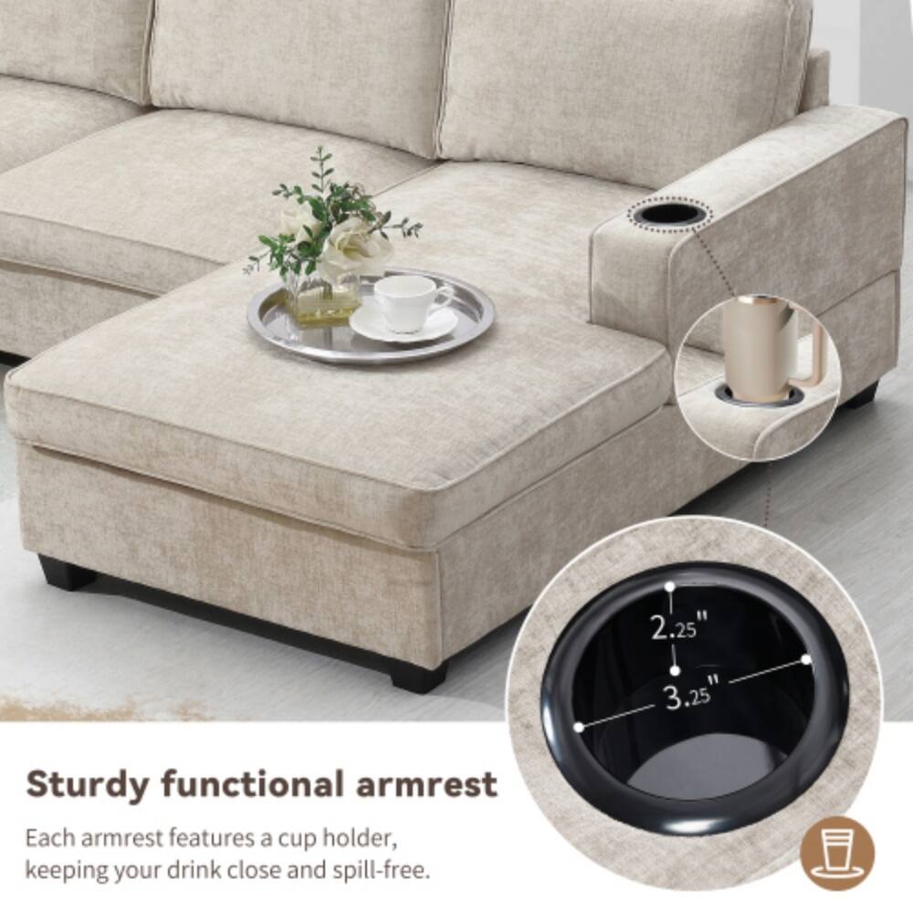 2.25" 3.25" Sturdy functional armrest  
Each armrest features a cup holder, keeping your drink close and spill-free.
