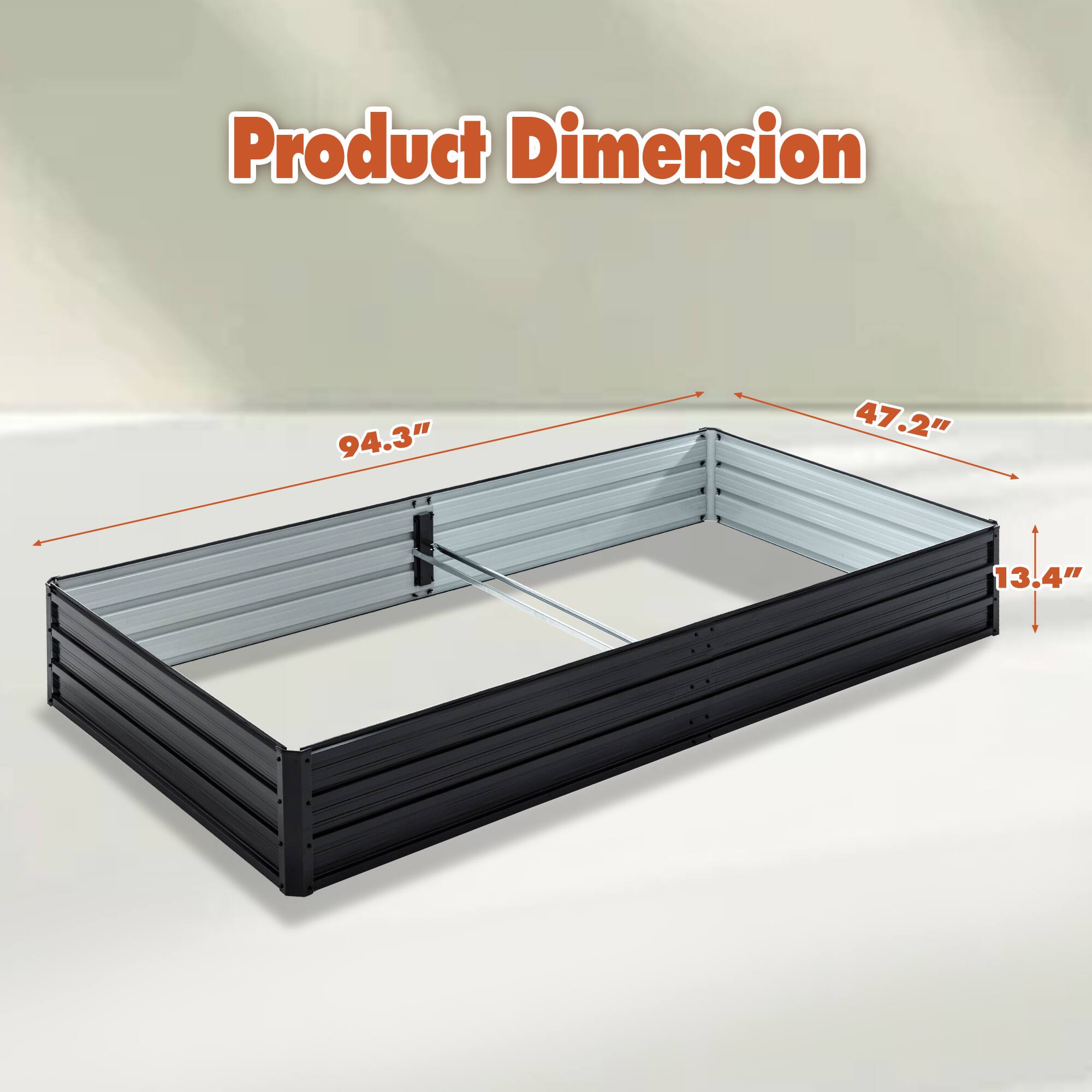 Product Dimension: 94.3" x 47.2" x 13.4"