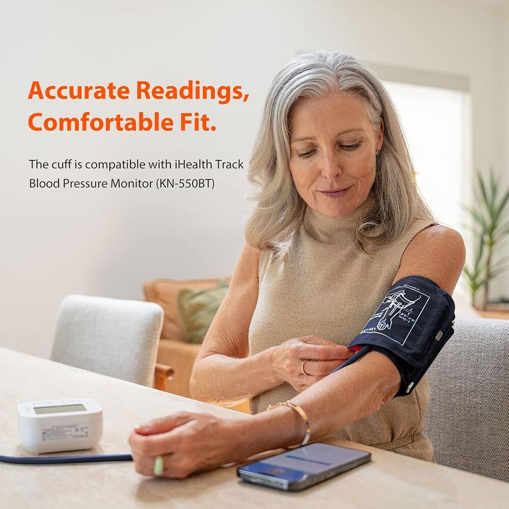Accurate Readings, Comfortable Fit.

The cuff is compatible with iHealth Track Blood Pressure Monitor (KN-550BT)