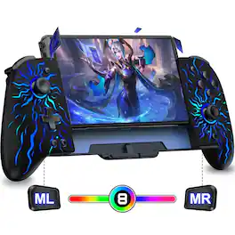 Kitcheniva - Hall Effect Joypad Controller Nintendo Switch Handheld Wireless - Black
