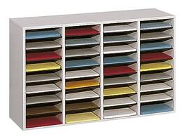 Safco - 36-Compartment Literature Organizers, 39.25" x 24", (9424GR) - Gray