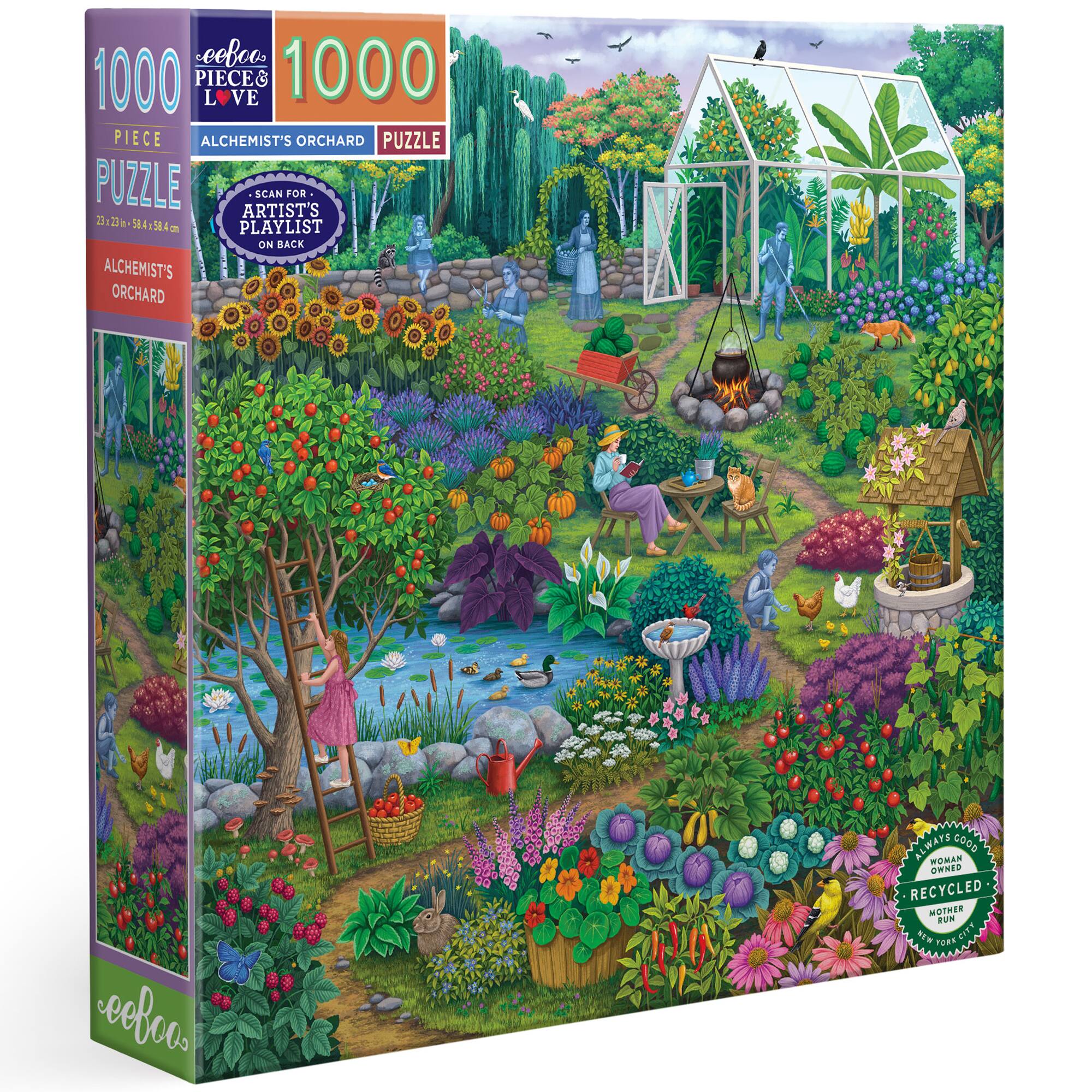1000 PIECE LOVE 1000 PIECE ALCHEMIST'S ORCHARD PUZZLE PUZZLE ARTIST'S SCAN FOR 2323 58. 584 cm PLAYLIST ON BACK ALCHEMIST'S ORCHARD

seefra...
ALWAYS GOOD WOMAN OWNED RECYCLED MOTHER RUN WWW.VORVEY 3 YORK CITY