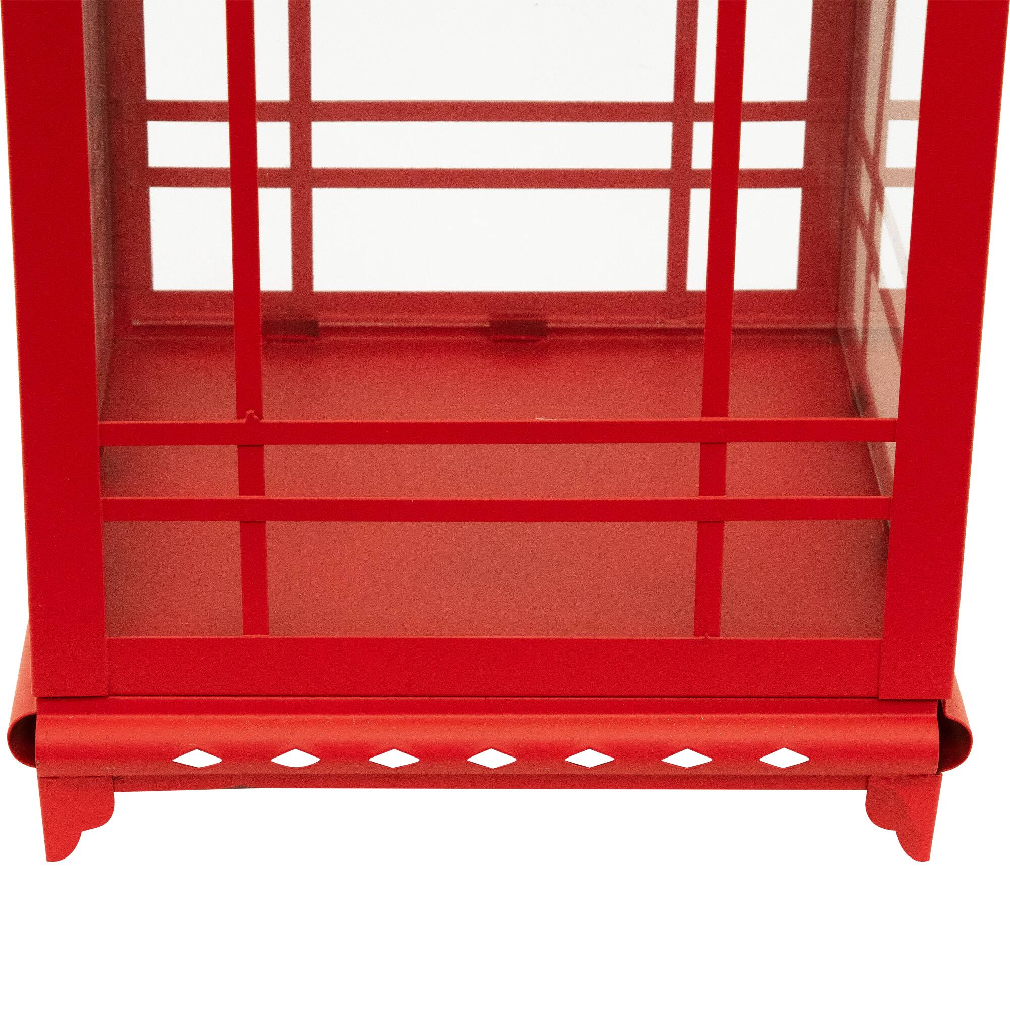 Alt View 8. Northlight - Mission Style Metal Candle Lanterns - 19.5" - Red - Set of 3 - Red.