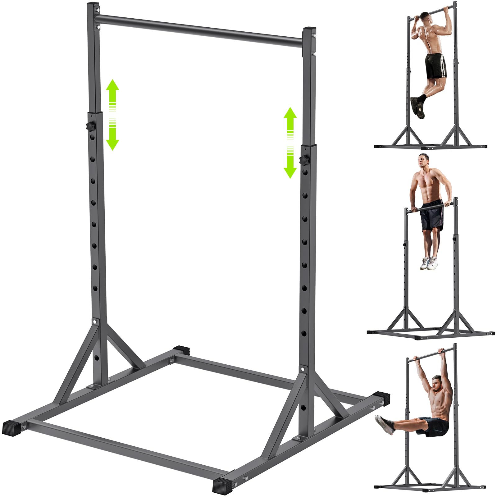Front. ThinkLink Electronic - Adjustable Pull Up Station Multifunction Bar Fully Welded s Capacity Power Tower Dip For Home Gym - Pull Up Station.