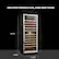 Alt View Zoom 16. Lanbo - Freestanding/Built-In 24 Inch 141 Bottle Dual Zone Compressor Wine Cooler with Stainless Steel Door - Black.