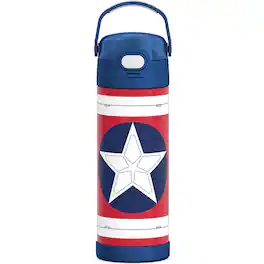 Thermos - 16 oz. Kid's Funtainer Stainless Steel Water Bottle - Captain America Brave New