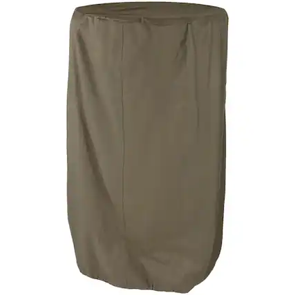 Front. Sunnydaze - Polyester Outdoor Tiered Fountain Cover - Khaki - 38 in - Light Brown.