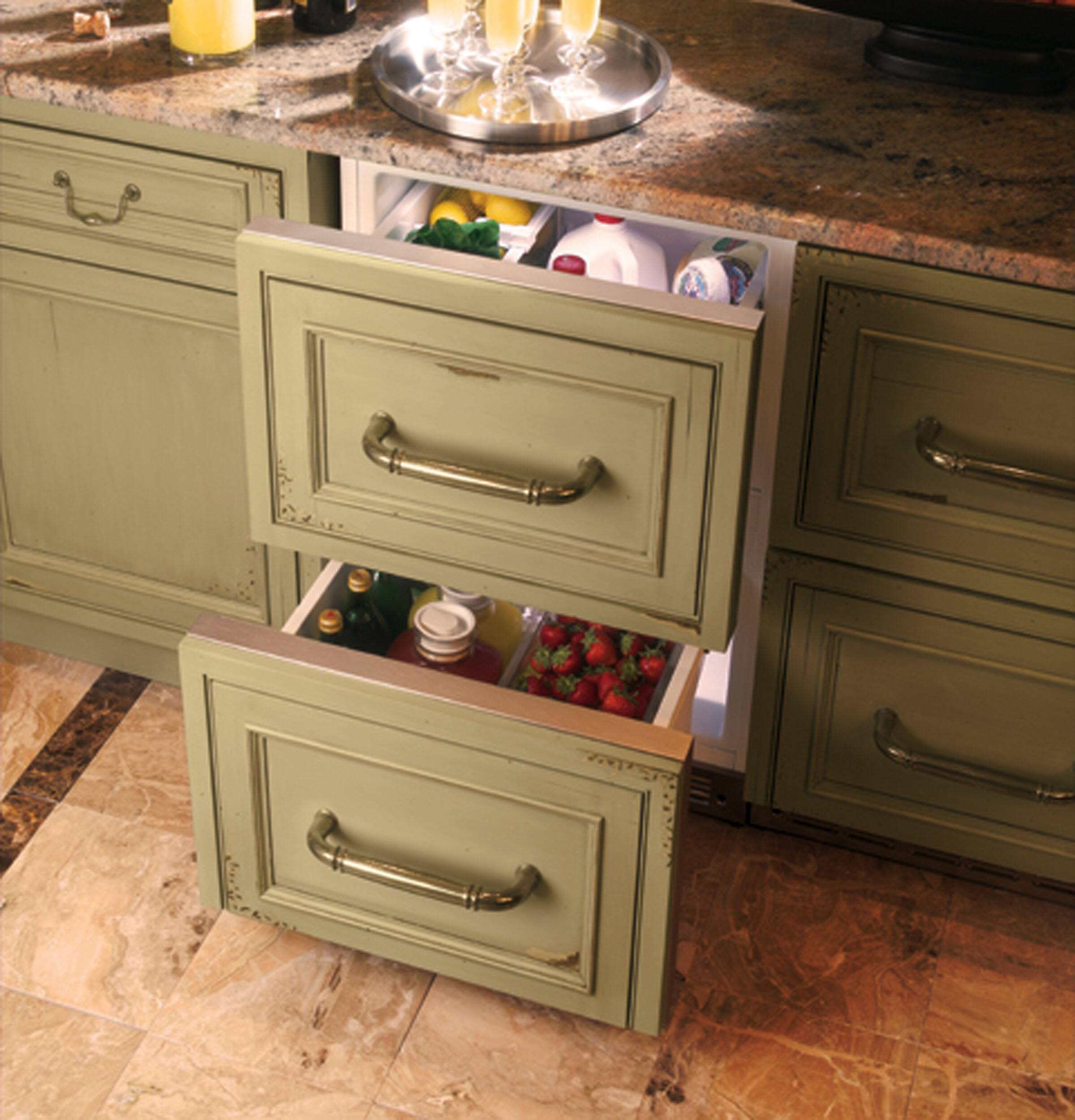 Alt View 28. Monogram - 5.0 Cu.Ft. Built-In Compact Refrigerator with Adjustable Temperature Control - Custom Panel Ready.