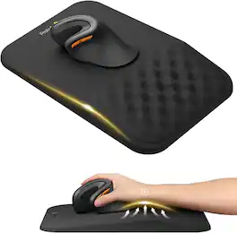 ProtoArc - MP50 Ergonomic Mouse Pad with Wrist Rest - black Lycra