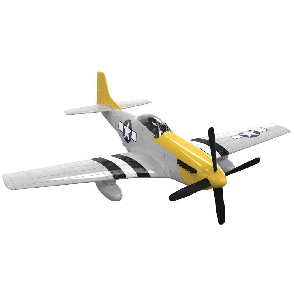 Angle. Airfix Quickbuild - Skill 1 Model Kit P-51D- Mustang Snap Together Painted Plastic Model Airplane Kit by Airfix Quickbuild - Multi.