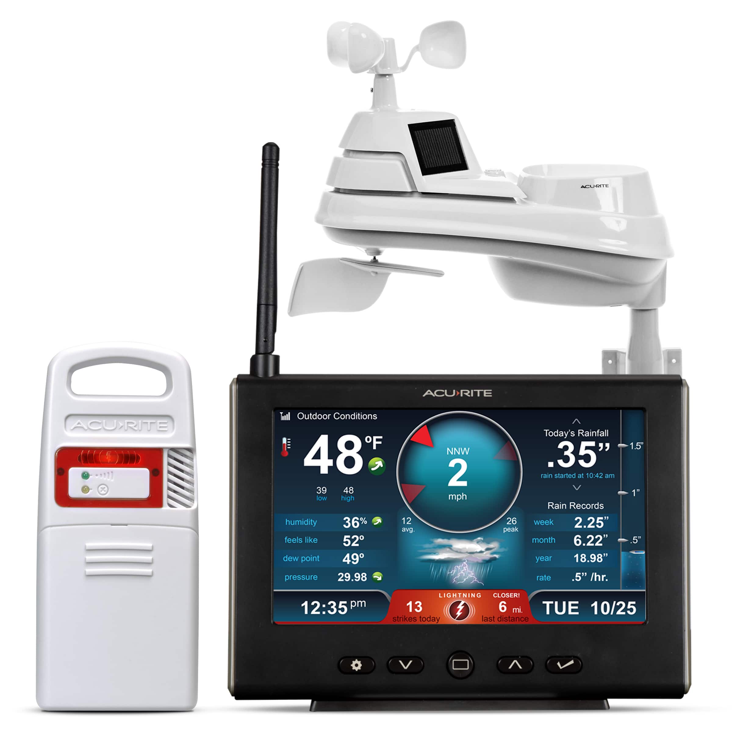 Front. AcuRite - Iris (5-in-1) Pro Weather Station with High-Definition Display and Lightning Detection - Multi.
