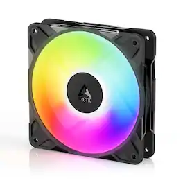 Arctic - ACFAN00322A P12 Pro Reverse A-RGB 120mm Case Fan with A-RGB Reverse Impeller fluid dynamic bearing max 3000 RPM - Black
