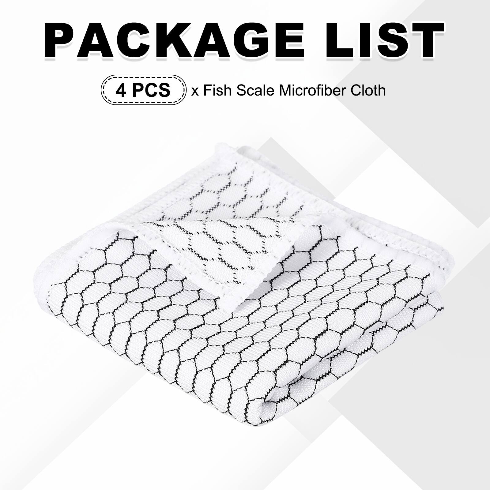 PACKAGE LIST  
4 PCS x Fish Scale Microfiber Cloth