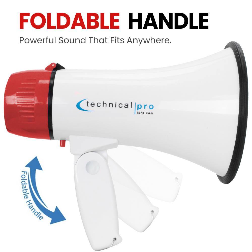 FOLDABLE HANDLE  
Powerful Sound That Fits Anywhere.  
technical pro tpro.com  
Foldable Handle
