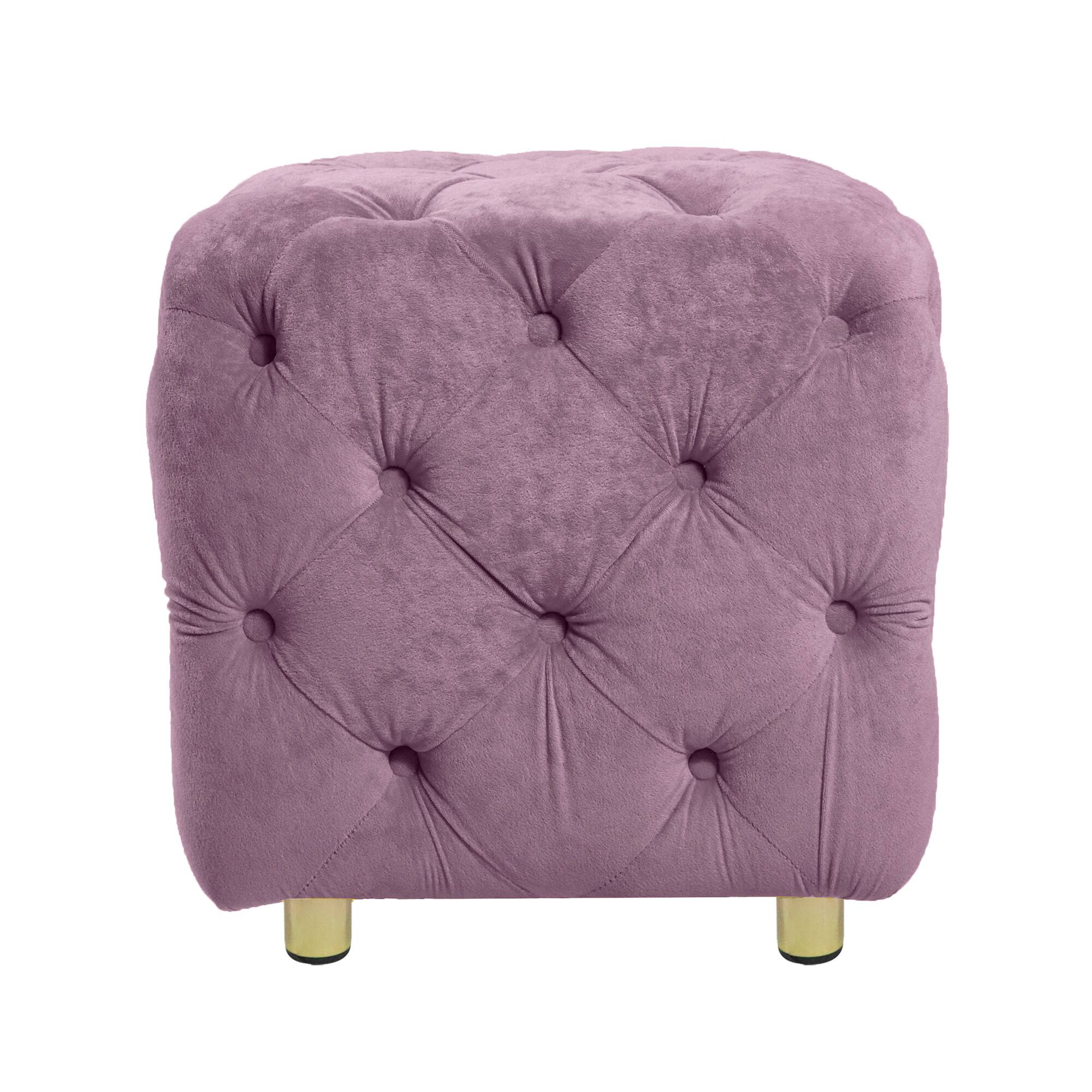 Alt View 6. GOODSILO - Modern Velvet Upholstered Ottoman with Storage, Versatile Foot Stool and End Table for Living Room and Bedroom - Purple.