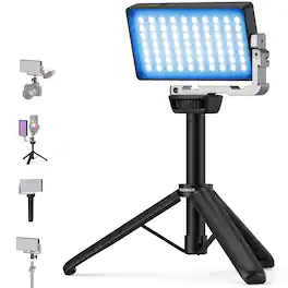 Neewer - 12W RGB Video Light Kit, App/2.4G Control, CRI97+, 4300mAh, w/ Desk Tripod, SL90