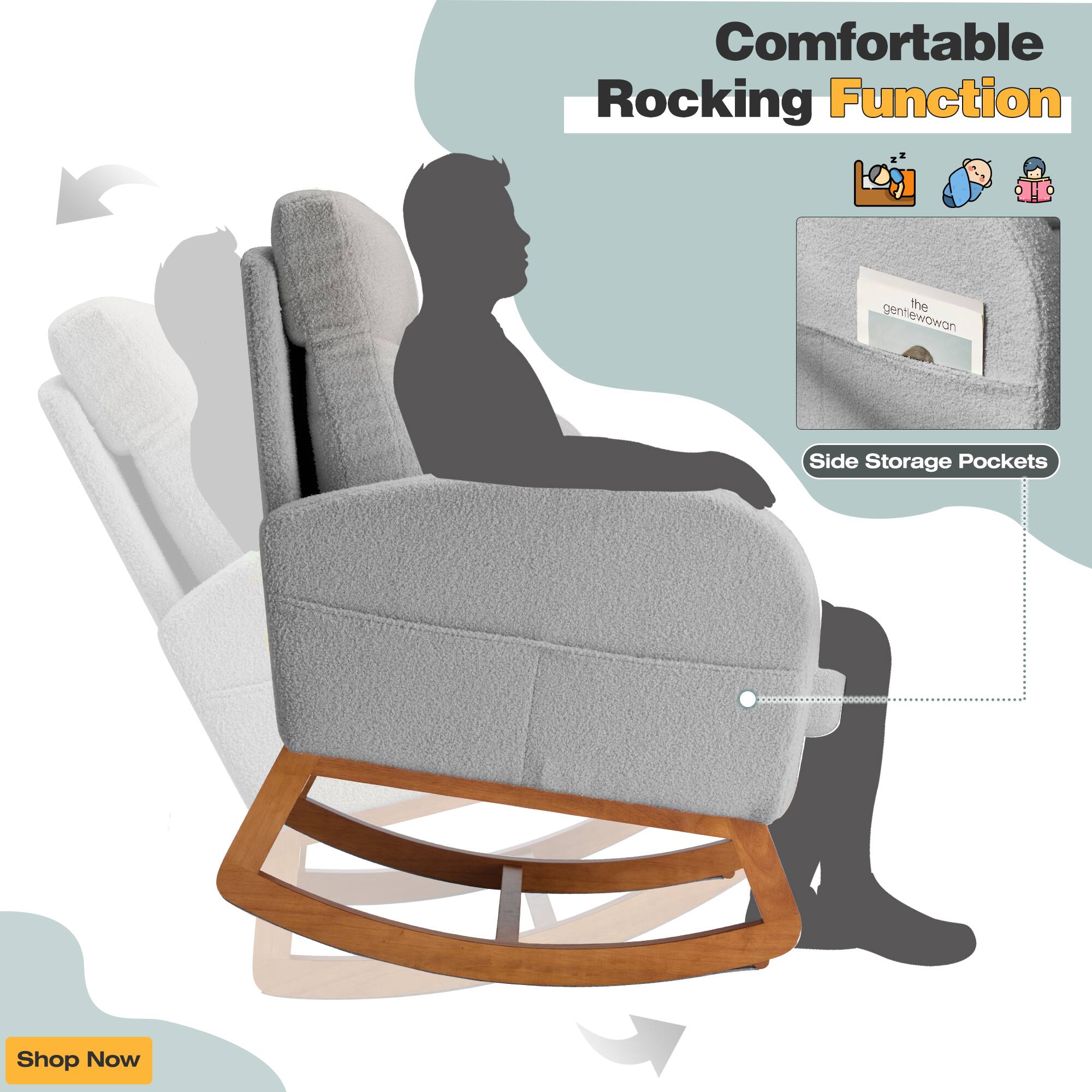 Comfortable Rocking Function

Side Storage Pockets

Shop Now