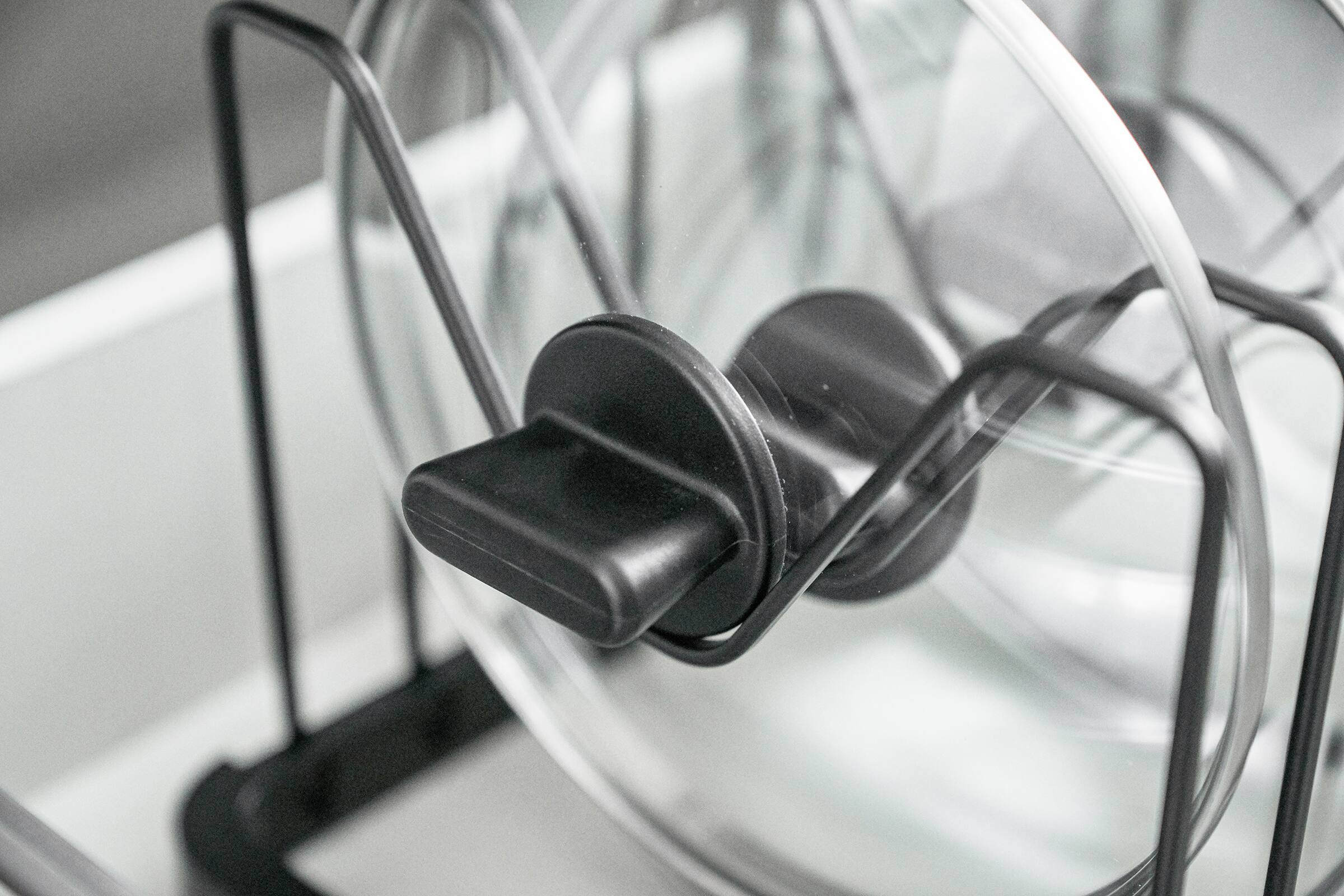 Angle. Yamazaki Home - Adjustable Pot Lid Organizer.