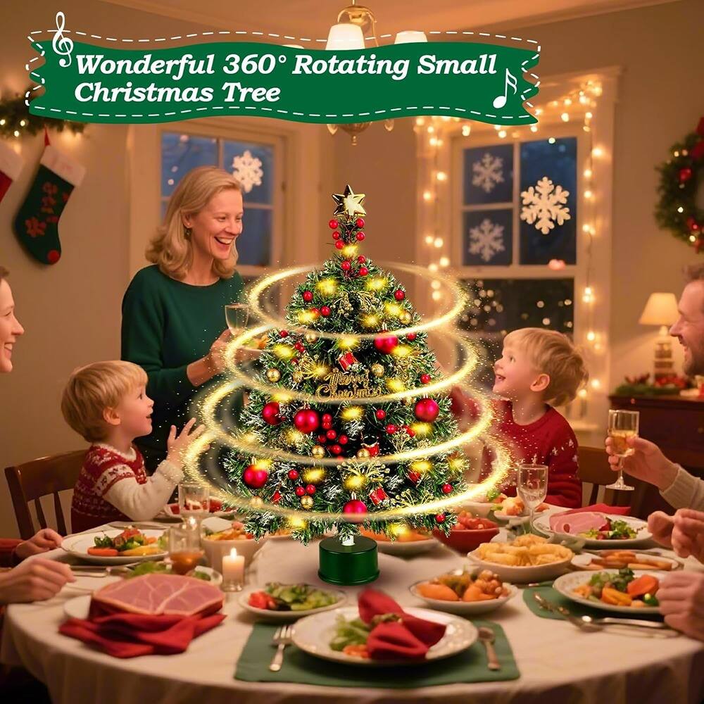 Wonderful 360° Rotating Small Christmas Tree
