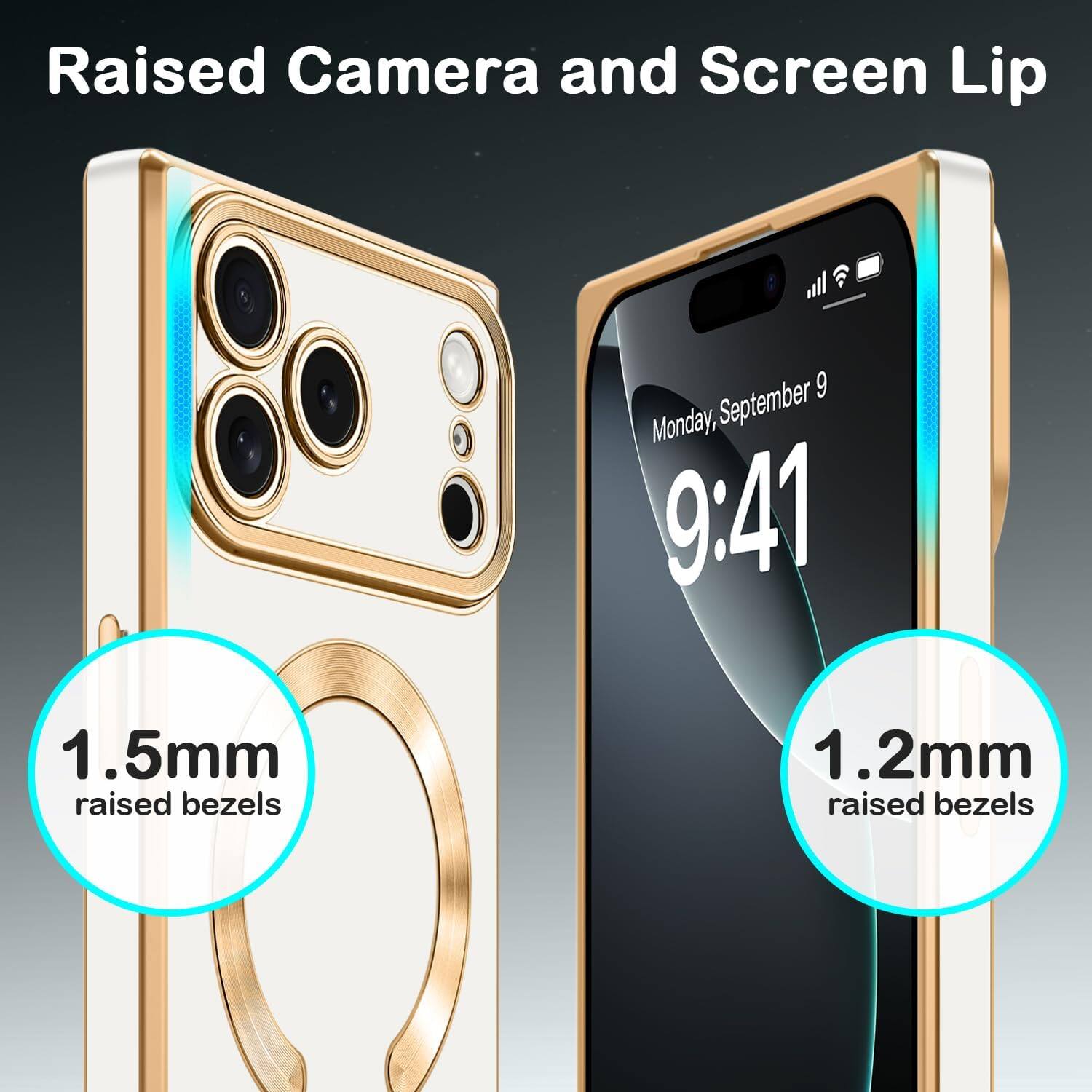 Raised Camera and Screen Lip

1.5mm raised bezels

1.2mm raised bezels

Monday, September 9
9:41