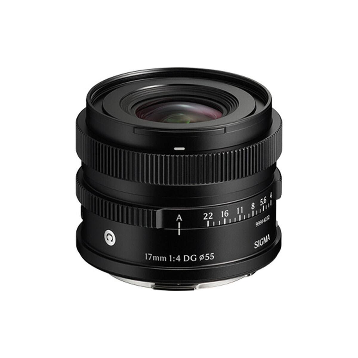 17mm 1:4 DG 55  
A  
22 16 11 8 5.6  
SIGMA  
99914222